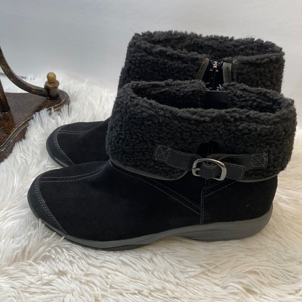Easy Spirit Explore 24 Sz 8 NEW Black Booties ESLOCKDOWN With Buckle